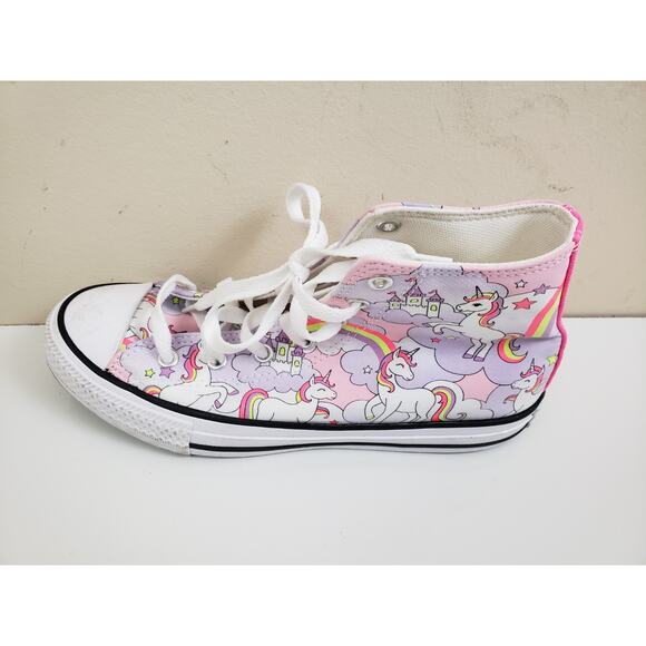 Converse All Star Chuck Taylor Unicorn Womens JR Size 5 Pink School Halloween - Picture 7 of 10